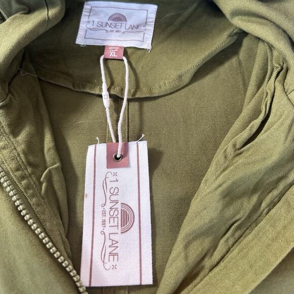 NWT Sunset Lane Womens Hooded Anorak Utility Jacket, Avocado, XLarge MSRP $63.95 - Picture 6 of 12